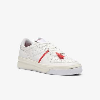 Lacoste Quantace Leather Sneakers - Tenisky Dámské Červené / Bílé | CZ-q6yN94